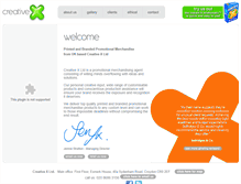 Tablet Screenshot of creativex.co.uk
